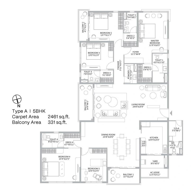 5BHK Plan